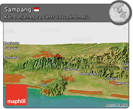 Satellite Panoramic Map of Sampang