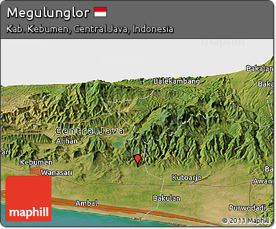 Satellite Panoramic Map of Megulunglor