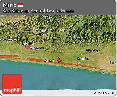 Satellite Panoramic Map of Mirit