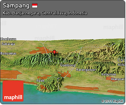 Satellite Panoramic Map of Sampang