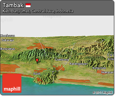 Satellite Panoramic Map of Tambak