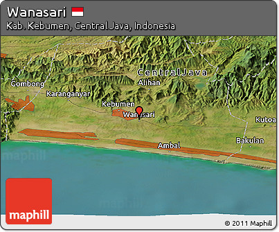 Satellite Panoramic Map of Wanasari