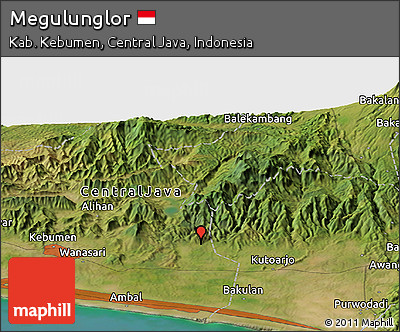Satellite Panoramic Map of Megulunglor