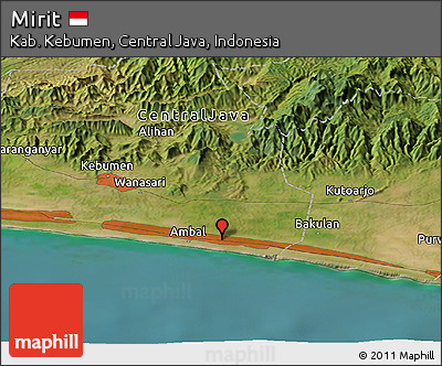 Satellite Panoramic Map of Mirit