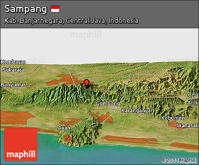 Satellite Panoramic Map of Sampang