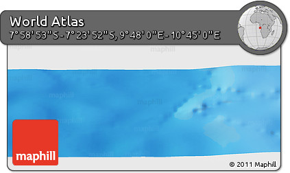 Physical Panoramic Map of the Area around 7° 41' 23" S, 10° 16' 30" E