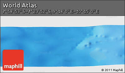 Physical Panoramic Map of the Area around 7° 41' 23" S, 10° 16' 30" E