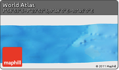 Physical Panoramic Map of the Area around 7° 41' 23" S, 10° 16' 30" E