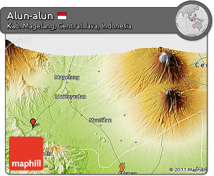 Physical 3D Map of Alun-alun