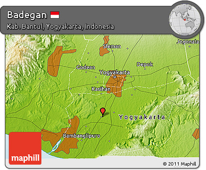 Physical 3D Map of Badegan