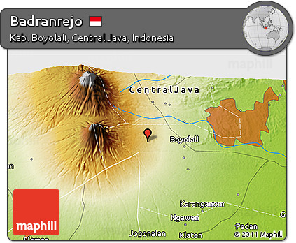Physical 3D Map of Badranrejo
