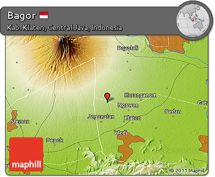 Physical 3D Map of Bagor