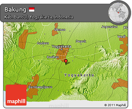 Physical 3D Map of Bakung