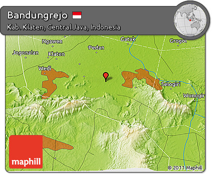 Physical 3D Map of Bandungrejo