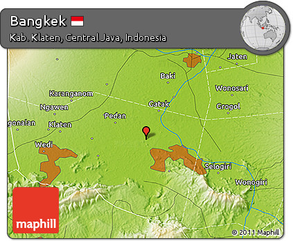 Physical 3D Map of Bangkek