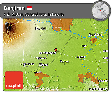 Physical 3D Map of Banjiran