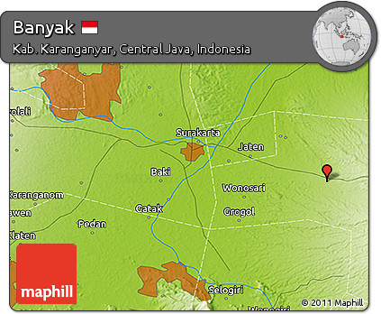 Physical 3D Map of Banyak