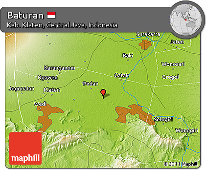Physical 3D Map of Baturan