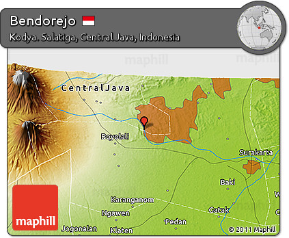Physical 3D Map of Bendorejo