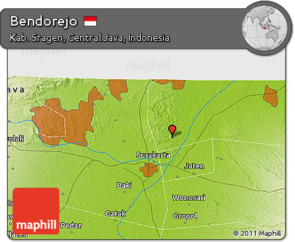 Physical 3D Map of Bendorejo