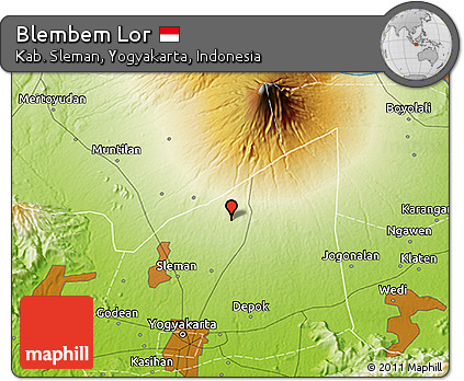 Physical 3D Map of Blembem Lor