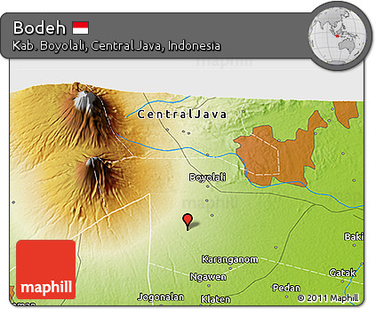 Physical 3D Map of Bodeh