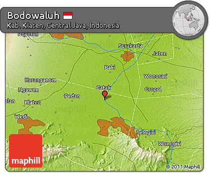 Physical 3D Map of Bodowaluh