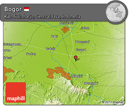 Physical 3D Map of Bogor
