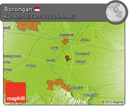 Physical 3D Map of Borongan