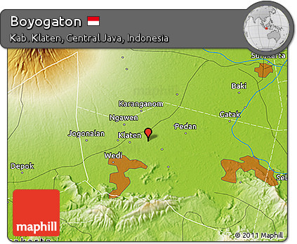 Physical 3D Map of Boyogaton