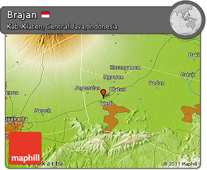 Physical 3D Map of Brajan