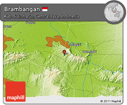 Physical 3D Map of Brambangan