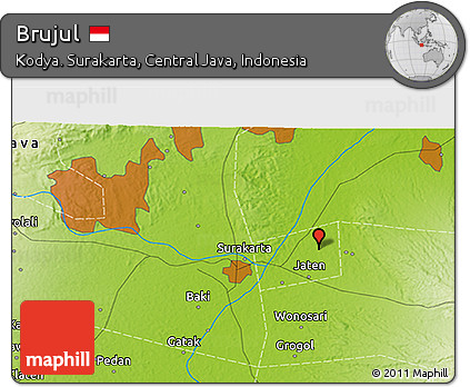 Physical 3D Map of Brujul