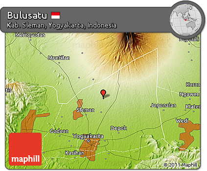 Physical 3D Map of Bulusatu