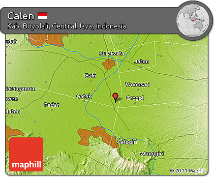 Physical 3D Map of Calen