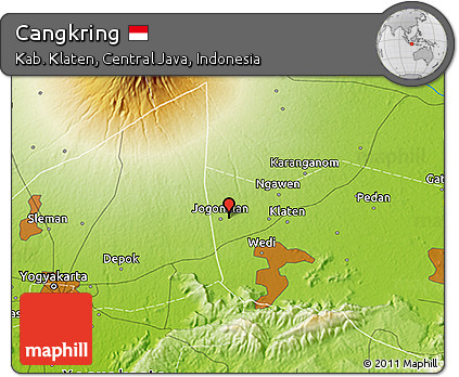 Physical 3D Map of Cangkring