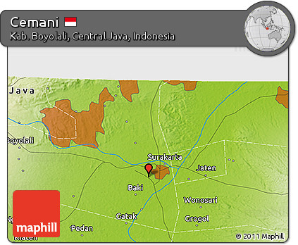 Physical 3D Map of Cemani