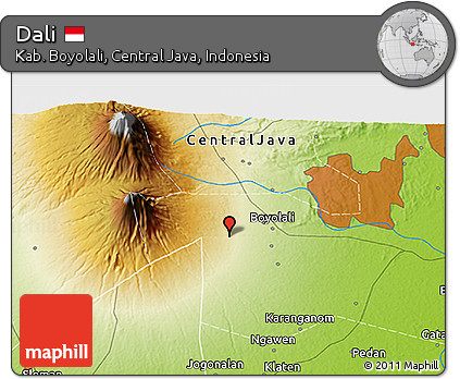 Physical 3D Map of Dali