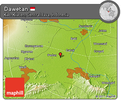 Physical 3D Map of Dawetan