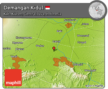 Physical 3D Map of Demangan Kidul