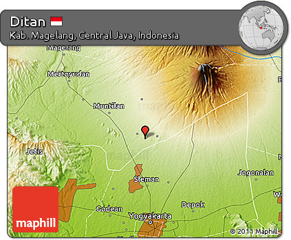 Physical 3D Map of Ditan