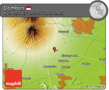 Physical 3D Map of Dombon
