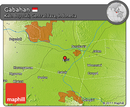 Physical 3D Map of Gabahan