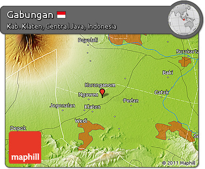 Physical 3D Map of Gabungan