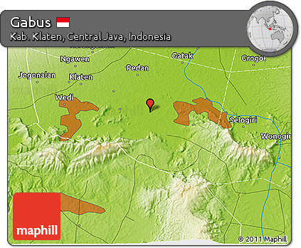 Physical 3D Map of Gabus