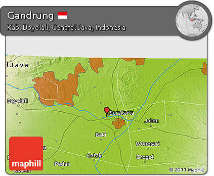 Physical 3D Map of Gandrung