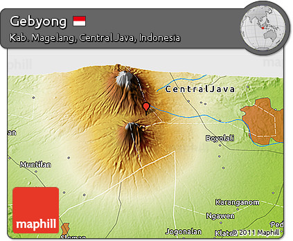 Physical 3D Map of Gebyong