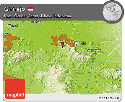 Physical 3D Map of Girirejo