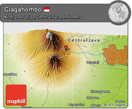Physical 3D Map of Glagahombo