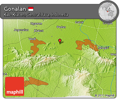 Physical 3D Map of Gonalan
